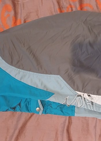 Gri Mavi Erkek Midi Yüzme Şortu - Görsel 10