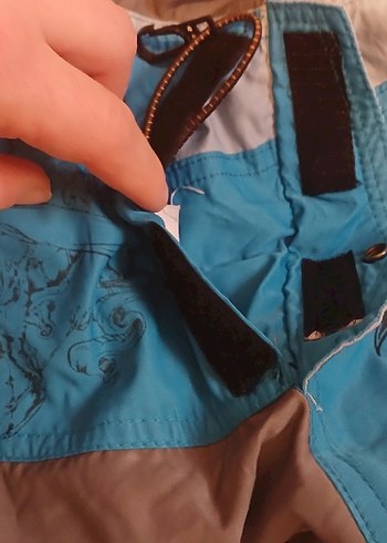 Gri Mavi Erkek Midi Yüzme Şortu - Görsel 6