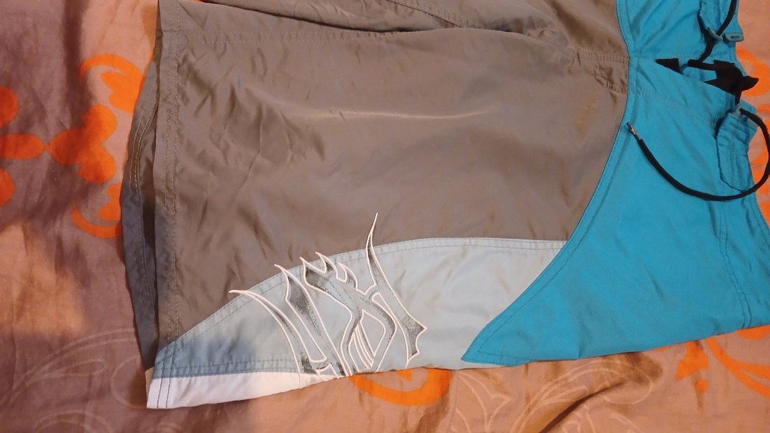 Gri Mavi Erkek Midi Yüzme Şortu - Görsel 2