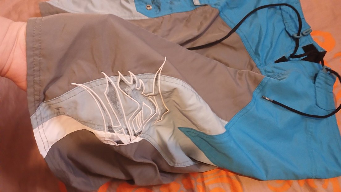 Gri Mavi Erkek Midi Yüzme Şortu - Görsel 3