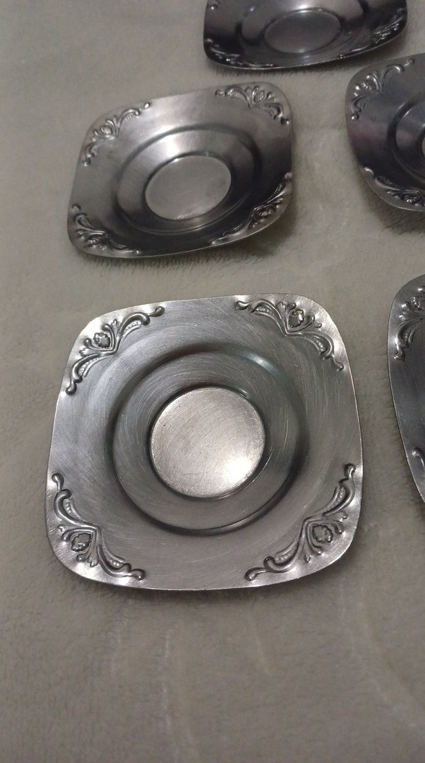 nostaljik çay bardağı altlığı metal 5 adet - Görsel 3