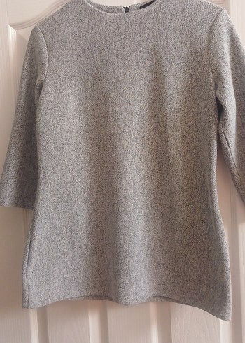 Kadın Gri Uzun Kollu  Kazak - Görsel 5