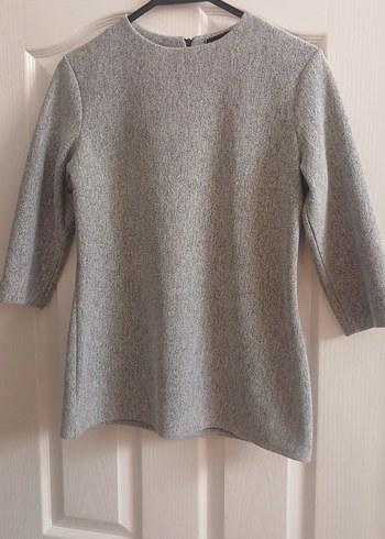 Kadın Gri Uzun Kollu  Kazak - Görsel 2