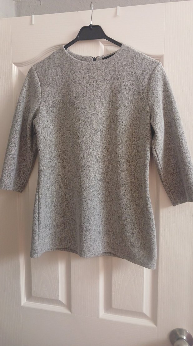 Kadın Gri Uzun Kollu  Kazak - Görsel 2