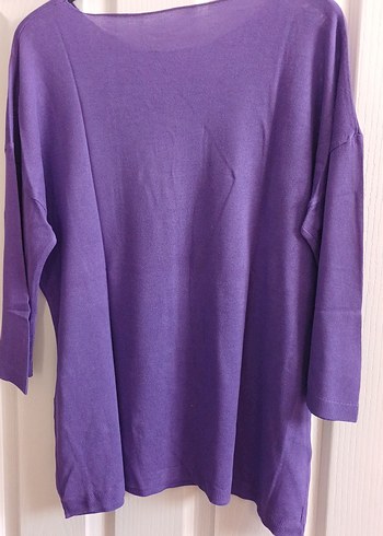 Mor Kadın Uzun Kollu Salaş Kazak - Görsel 6