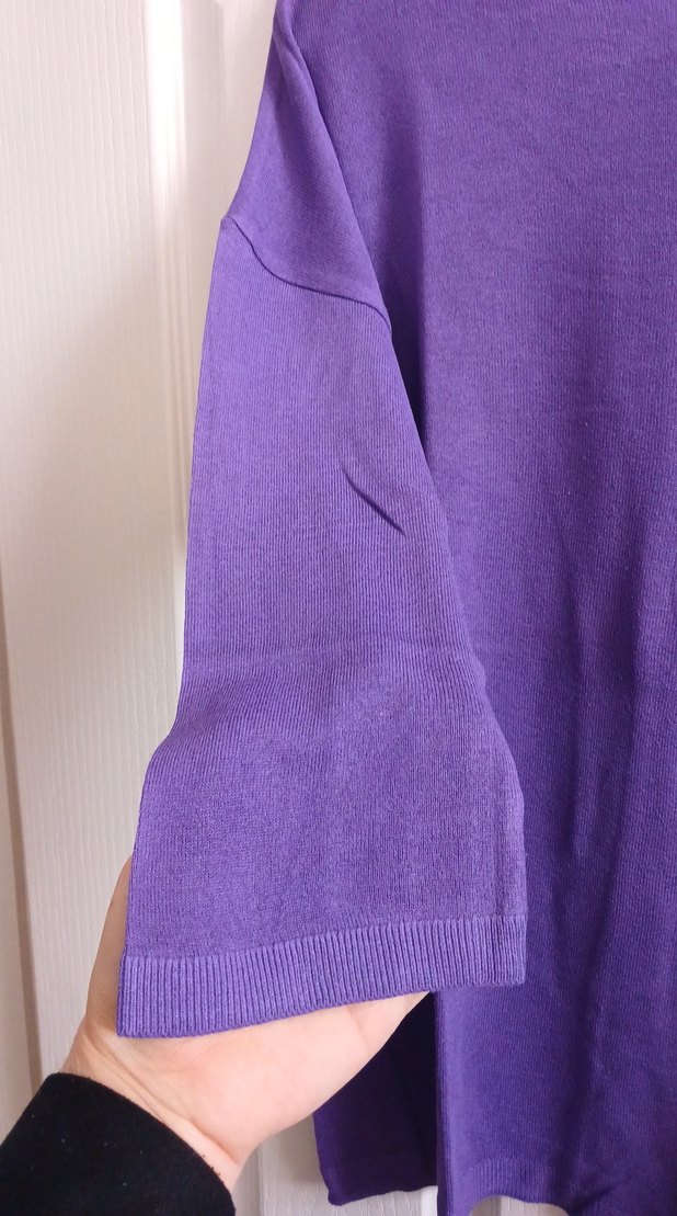 Mor Kadın Uzun Kollu Salaş Kazak - Görsel 5