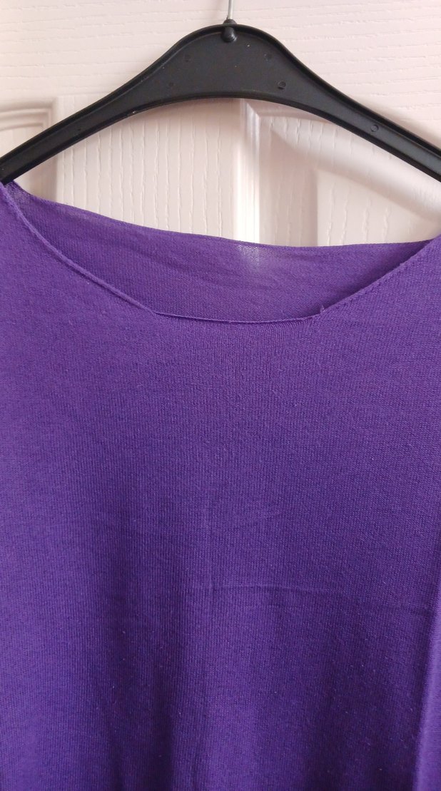 Mor Kadın Uzun Kollu Salaş Kazak - Görsel 2