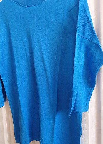 Mavi Kadın Uzun Kollu Salaş Kazak - Görsel 5