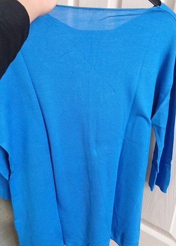 Mavi Kadın Uzun Kollu Salaş Kazak - Görsel 6