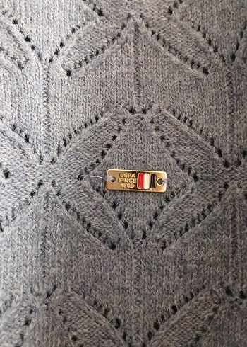 Gri Örgü Kadın Triko Kazak - Görsel 6