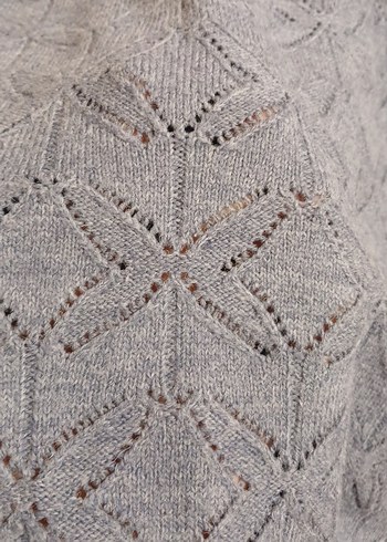 Gri Örgü Kadın Triko Kazak - Görsel 7