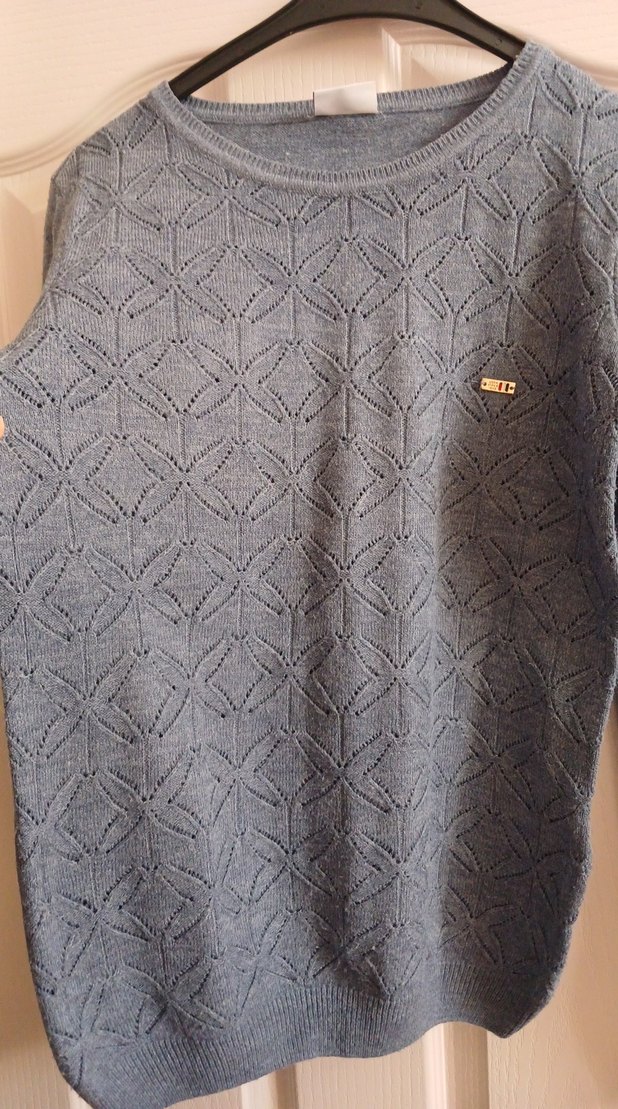 Gri Örgü Kadın Triko Kazak - Görsel 3