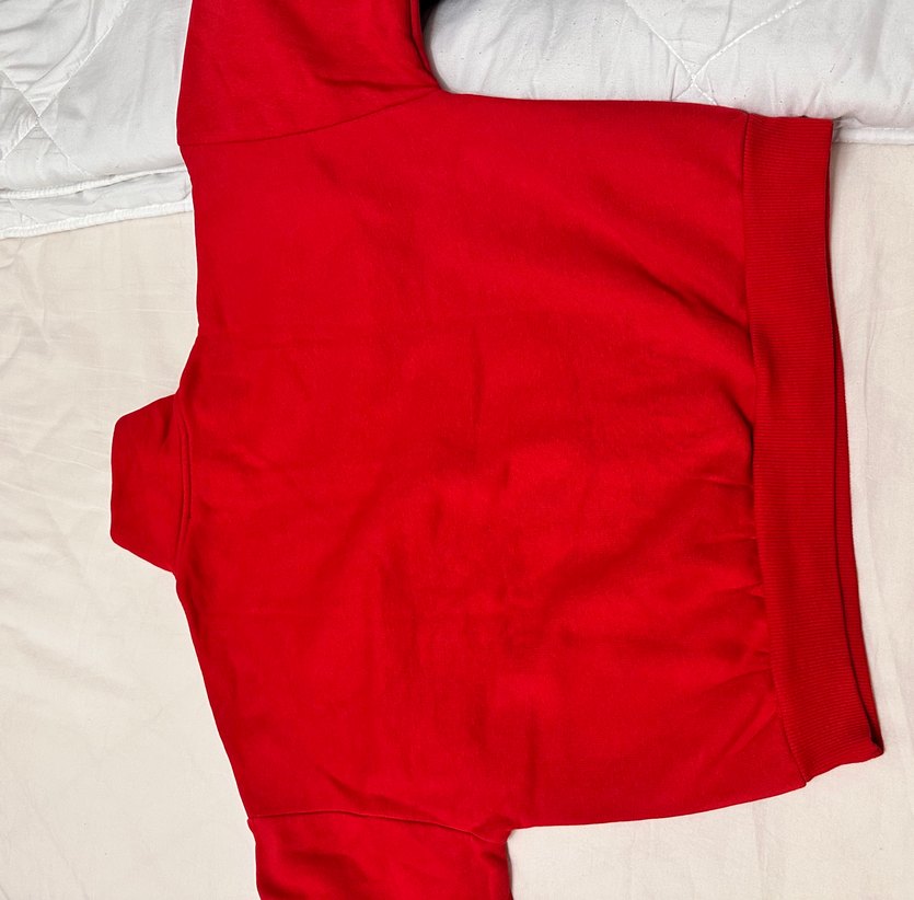 Kırmızı Fermuarlı Kadın Sweatshirt - Görsel 3