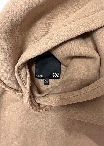Bej Kapüşonlu Kolsuz Sweatshirt - Görsel 3