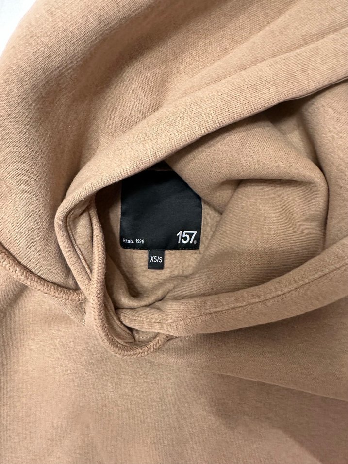 Bej Kapüşonlu Kolsuz Sweatshirt - Görsel 3