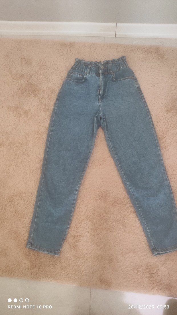 Kadın Kot pantolon boyfrendBol Kesim Mini - Görsel 2