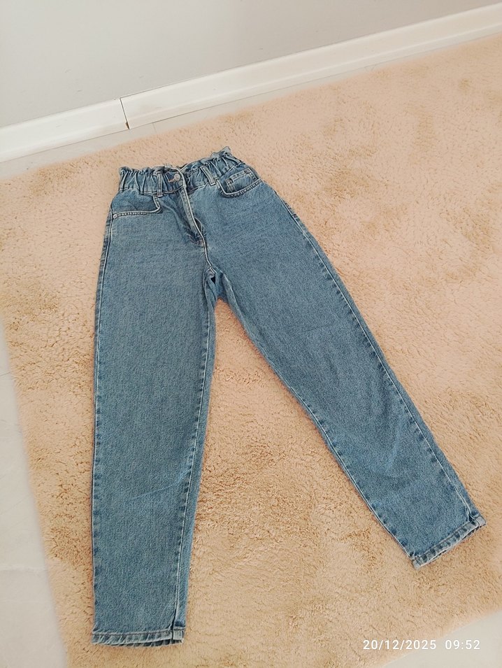 Kadın Kot pantolon boyfrendBol Kesim Mini - Görsel 4