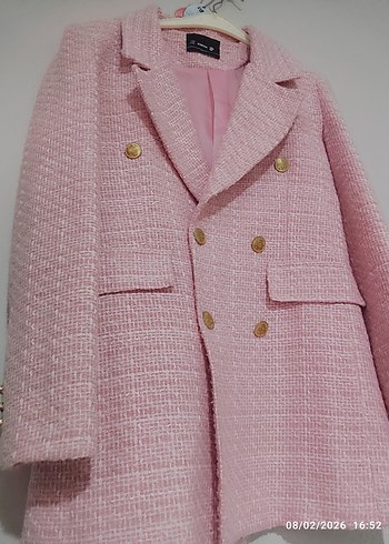 Pembe tüvit Kadın Blazer Ceket - Görsel 2