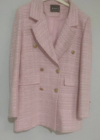 Pembe tüvit Kadın Blazer Ceket - Görsel 3