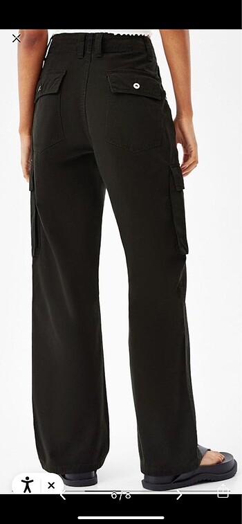 xs Beden siyah Renk BERSHKA KARGO PANTOLON