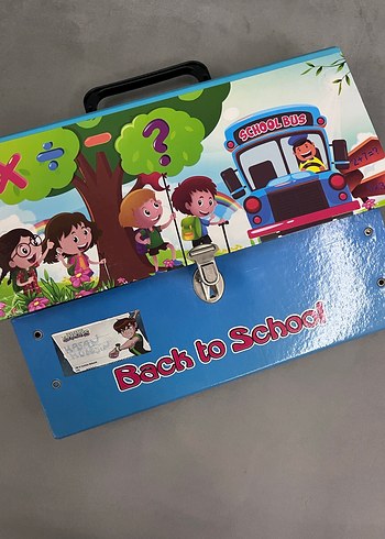 Renkli Mavi Okul Çantası - Görsel 4