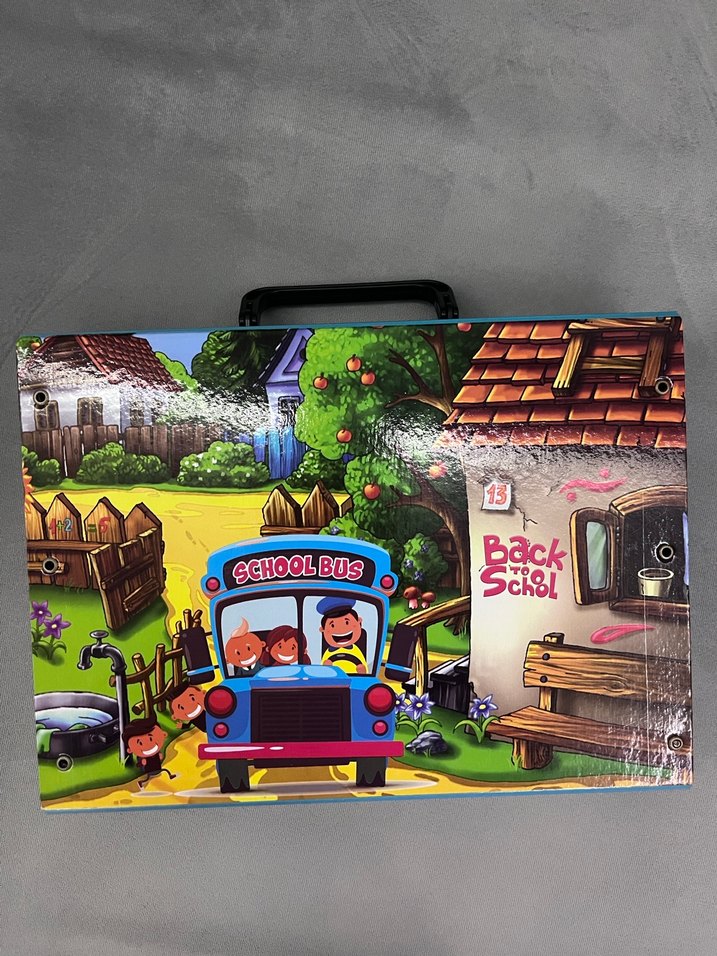 Renkli Mavi Okul Çantası - Görsel 2