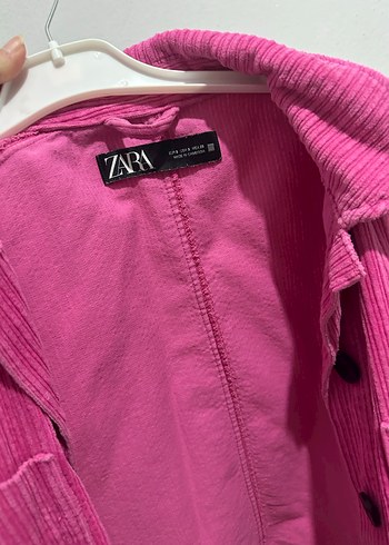 Düğmeli Pembe Kadın Gömlek ceket - Görsel 4