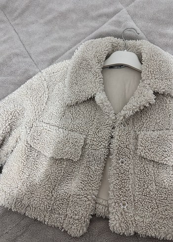 Zara Gri Peluş Kadın Ceket - Görsel 2