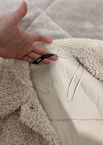 Zara Gri Peluş Kadın Ceket - Görsel 3