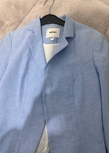 Mavi Keten Kadın Blazer Ceket - Görsel 2
