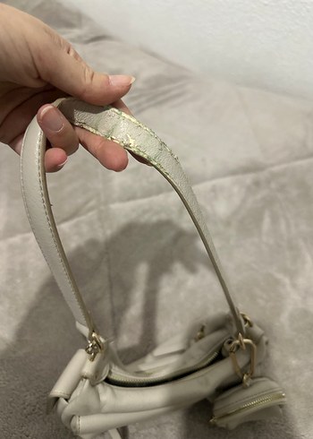 Gri Deri Kadın Omuz Çantası - Görsel 6