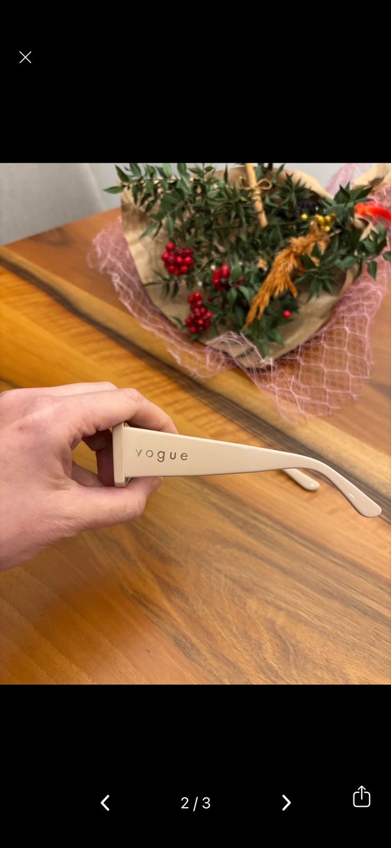 Bej Minimalist Kadın Güneş Gözlüğü - Görsel 2