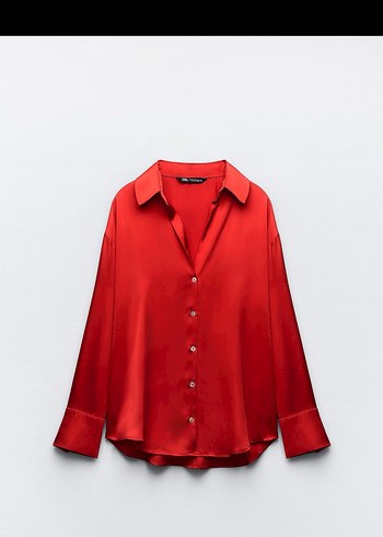 Parlak Kırmızı Kadın Gömlek - Görsel 4