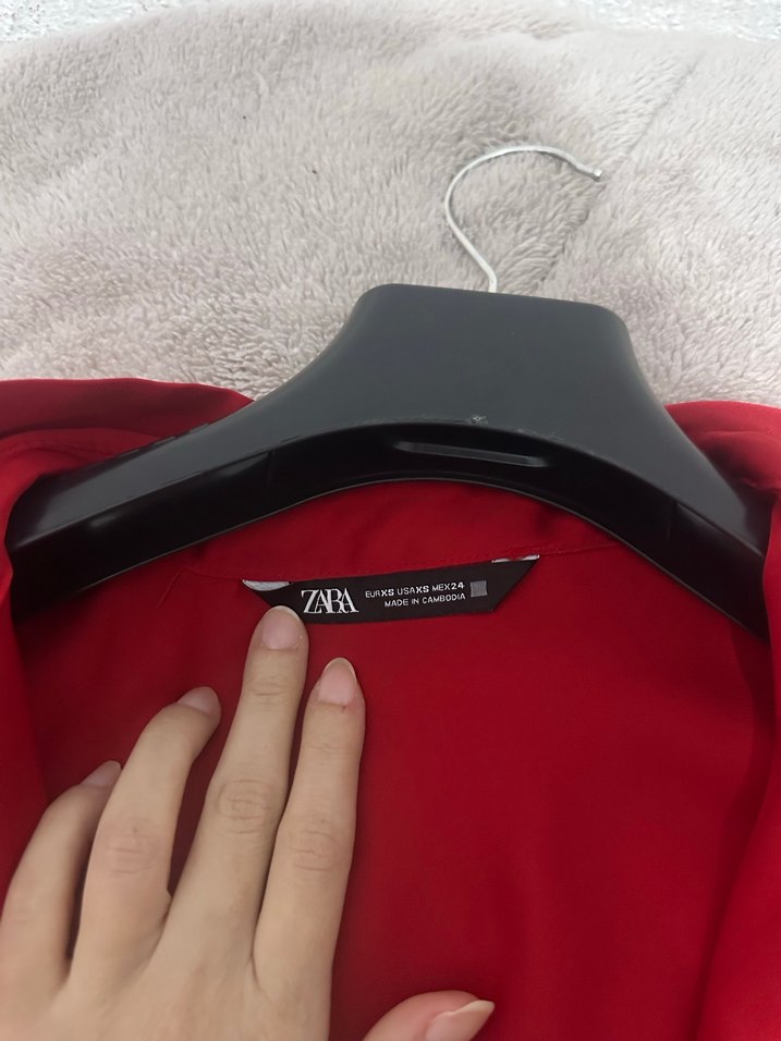 Parlak Kırmızı Kadın Gömlek - Görsel 2