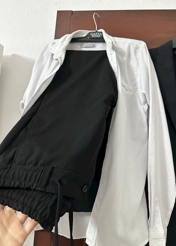 Siyah Erkek Düz Kesim Takım - Görsel 3