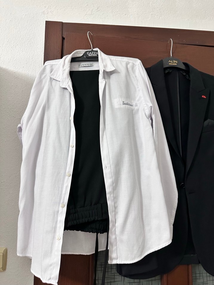 Siyah Erkek Düz Kesim Takım - Görsel 2