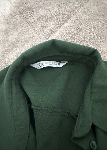 Kadın Yeşil Parlak Uzun Kollu Salaş Elbise - Görsel 2