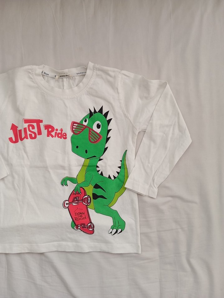 Erkek Çocuk Renkli Baskılı Uzun Kollu body - Görsel 5