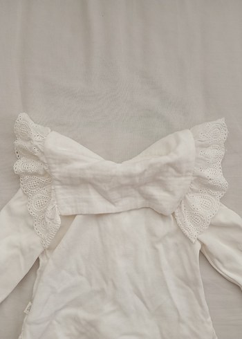 Kız Çocuk Ekru müslin  Gömlek - Görsel 8