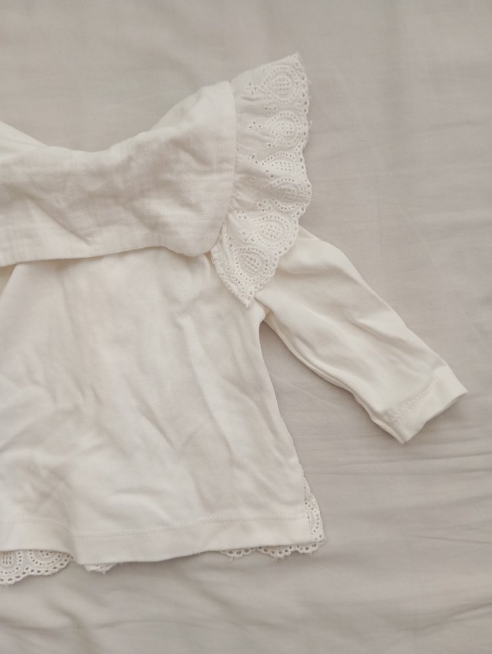 Kız Çocuk Ekru müslin  Gömlek - Görsel 3