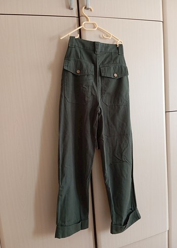 Vintage Tarz,%100 Cotton Oversize Görünümlü,Yüksek Bel pantolon