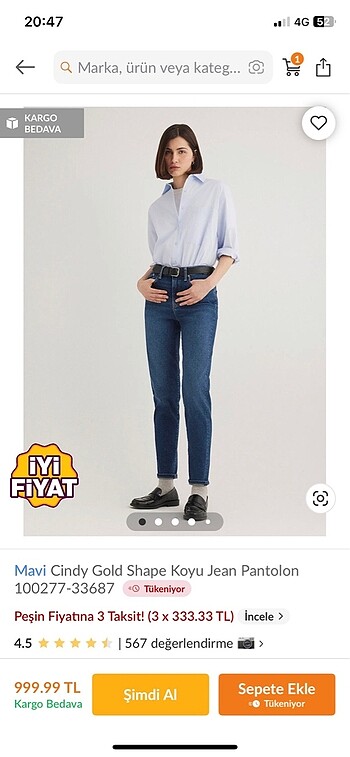 Mavi mom jean