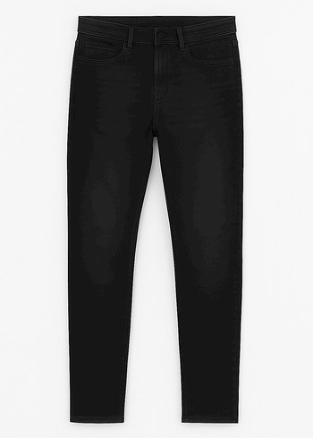 Siyah Regular Fit Denim Pantolon