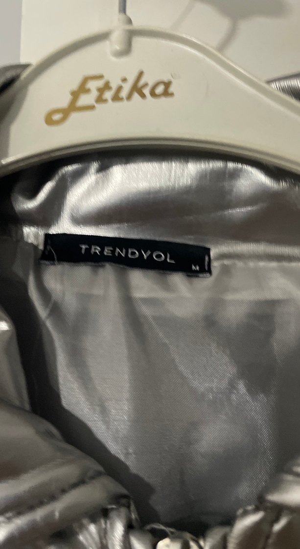 Gri Parlak Deri Kadın Ceket - Görsel 3