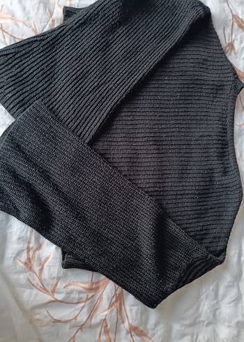 Siyah Kadın Triko Kazak - Görsel 3