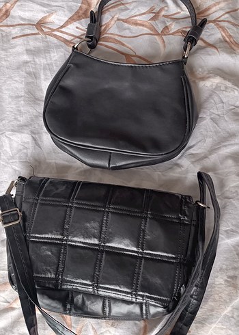 Siyah Deri kadın çanta - Görsel 2