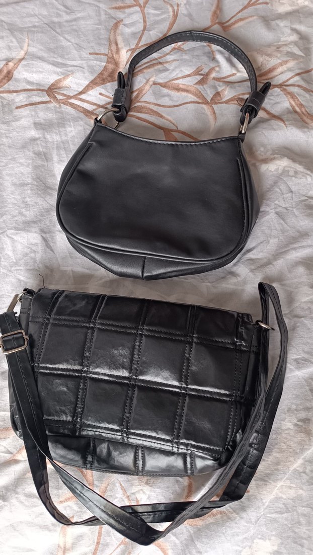 Siyah Deri kadın çanta - Görsel 2