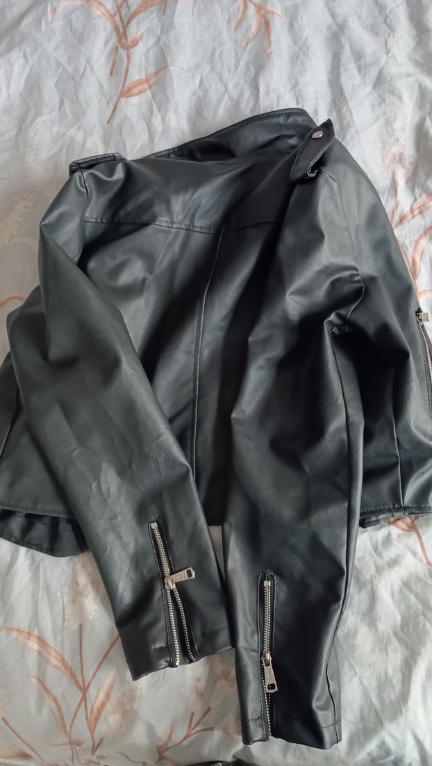 Siyah Deri ceket - Görsel 2