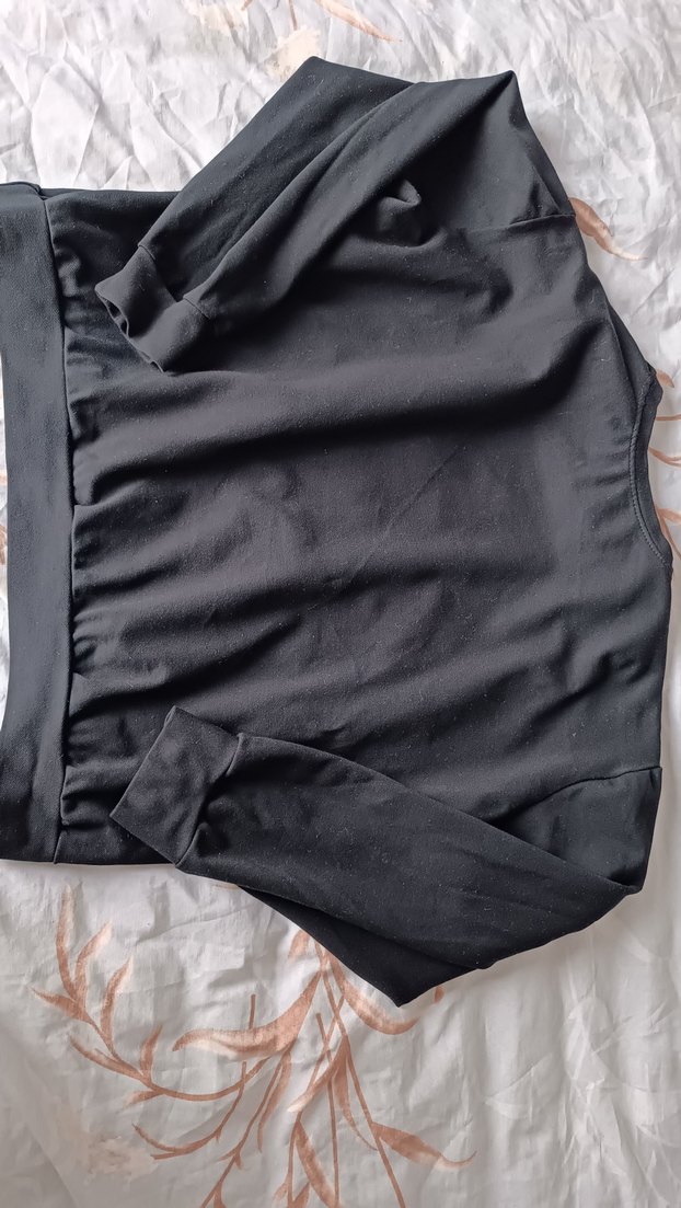 Siyah Rahat Kesim sweatshirt - Görsel 2