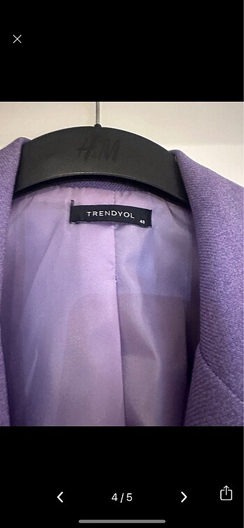 l Beden mor Renk Blazer